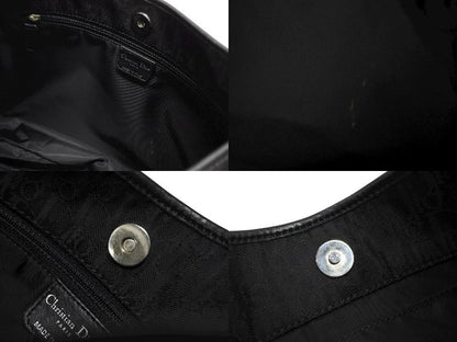 Dior Trotter Shoulder Bag Canvas Black Silver — view 8