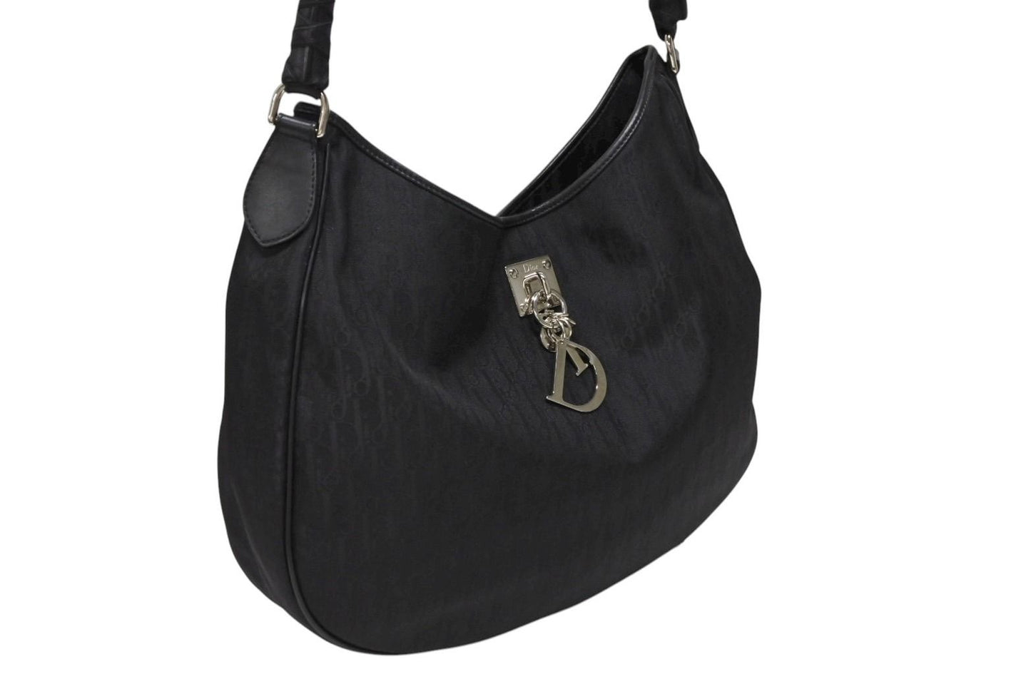 Dior Trotter Shoulder Bag Canvas Black Silver — view 4