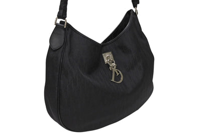 Dior Trotter Shoulder Bag Canvas Black Silver — view 4