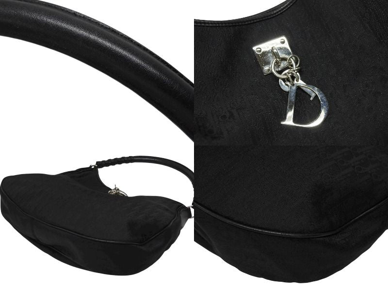 Dior Trotter Shoulder Bag Canvas Black Silver — view 6
