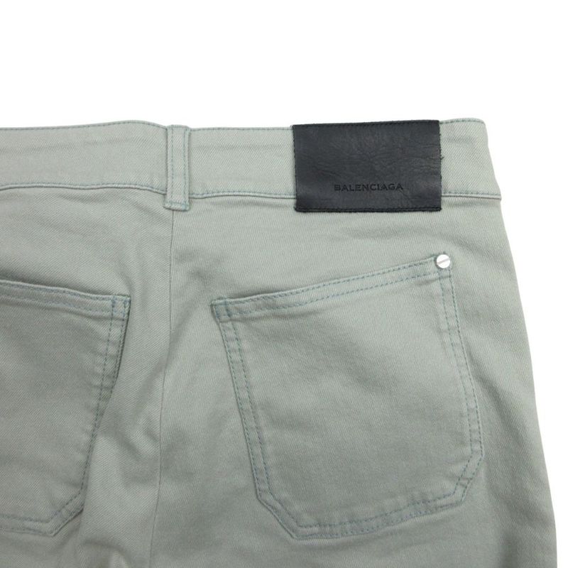 Balenciaga Side Zip Color Skinny Denim Pants Jeans Zip Fly Stretch 38 Pale