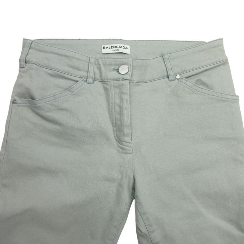 Balenciaga Side Zip Color Skinny Denim Pants Jeans Zip Fly Stretch 38 Pale