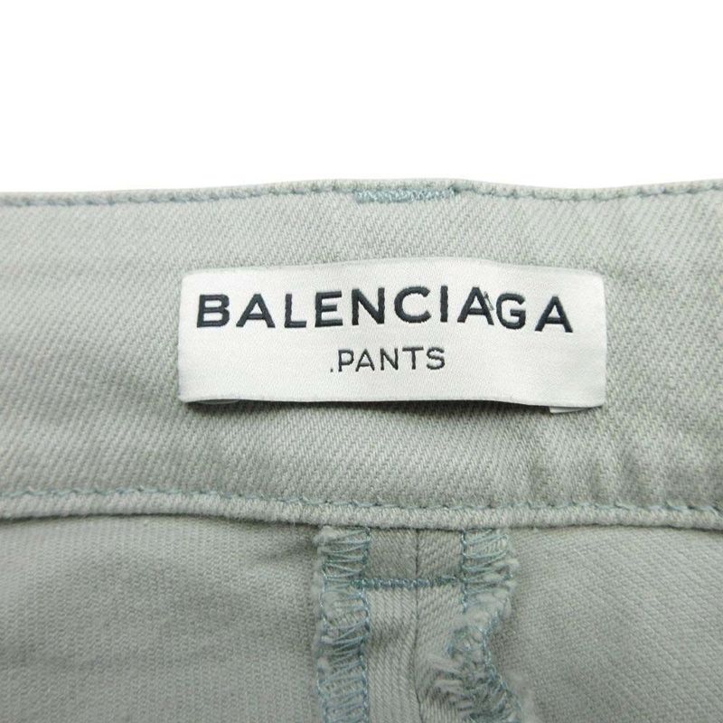 Balenciaga Side Zip Color Skinny Denim Pants Jeans Zip Fly Stretch 38 Pale