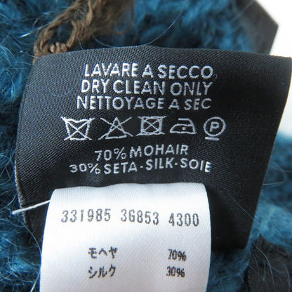 Gucci 331985 Mohair Silk Interlocking Ghardware Knit Beret/knit Cap Blue Silver