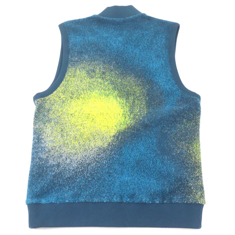 Louis Vuitton 22AW LV Gradient Logo Embroidery Zip-up Fleece Vest Gilet Blue