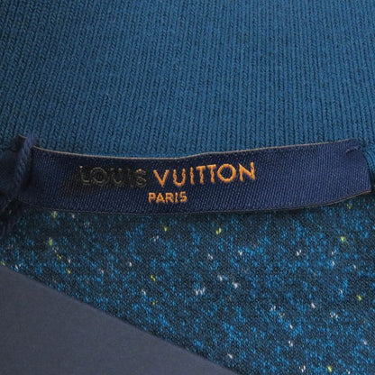Louis Vuitton 22AW LV Gradient Logo Embroidery Zip-up Fleece Vest Gilet Blue