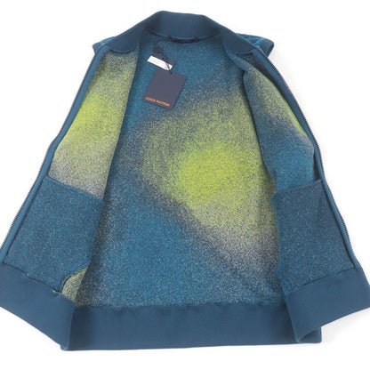 Louis Vuitton 22AW LV Gradient Logo Embroidery Zip-up Fleece Vest Gilet Blue