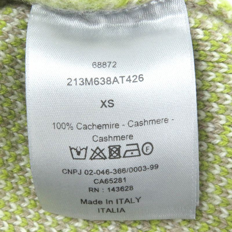 DIOR Homme 213m638at426 100% Cashmere Leopard Pattern High Neck Knit Sweater