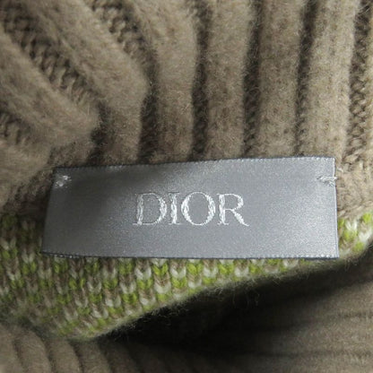 DIOR Homme 213m638at426 100% Cashmere Leopard Pattern High Neck Knit Sweater