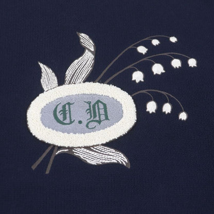 DIOR Homme 24tm634at459 Cotton Tin Embroidery Long Sleeve Knit Sweater Navy M