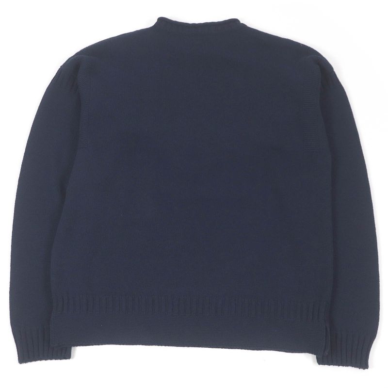 DIOR Homme 24tm634at459 Cotton Tin Embroidery Long Sleeve Knit Sweater Navy M