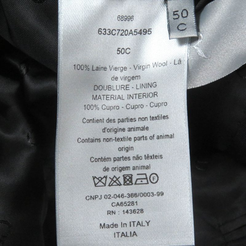 DIOR Homme 633c720a5495 100% Wool CD Logo Allover Single Bleather Tailored