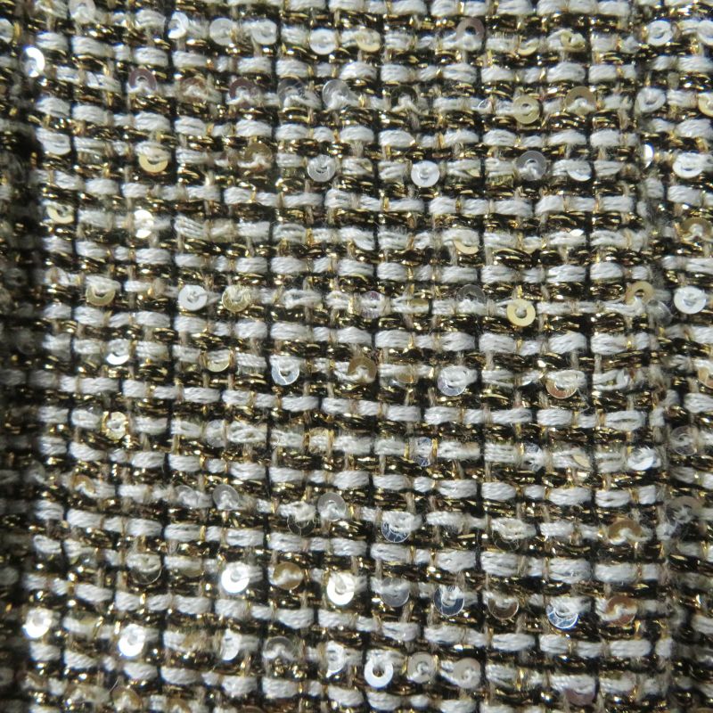 Gucci 545461 All-over Sequin Pleated Skirt Gold Tone 40 Genuine