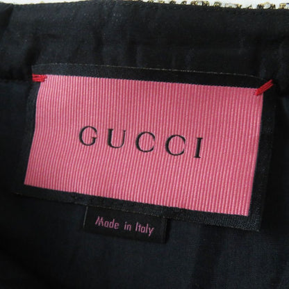 Gucci 545461 All-over Sequin Pleated Skirt Gold Tone 40 Genuine