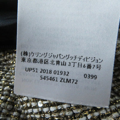 Gucci 545461 All-over Sequin Pleated Skirt Gold Tone 40 Genuine