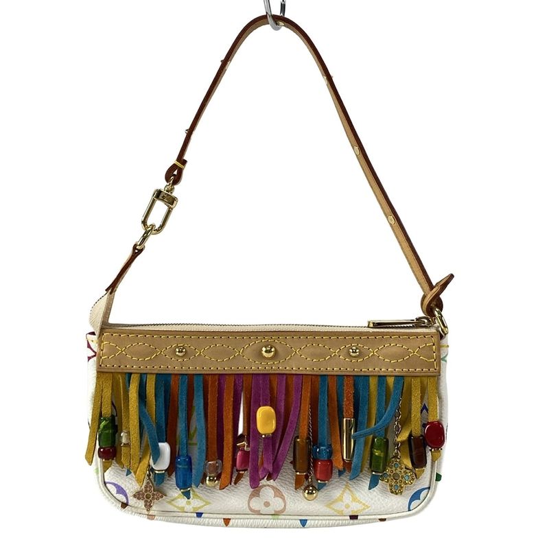 Louis Vuitton Handbag Monogram Multicolor - Bronze Bucket Flange Attached Pouch