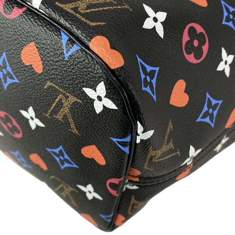 Louis Vuitton Tote Bag Game On Neverfull MM M57483 Noir Black