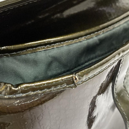 Dior/christian Dior Shoulder Bag Double Saddle Bag Dark Brown And Khaki Gold