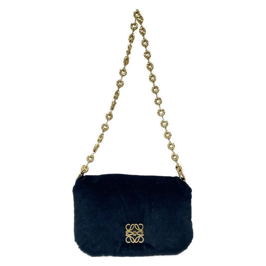 Loewe Shoulder Bag Goya Puffer Mini Dark Green Chain Shoulder