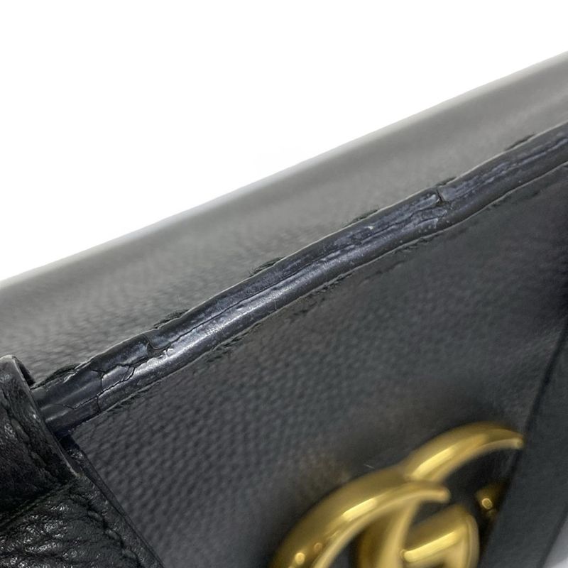 Gucci Handbag GG Marmont 421890 Black Leather