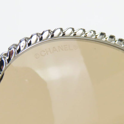 Chanel Sunglasses 4242 Pant Shape Metal Brownish Silver Chain 55□17 135 Ladies