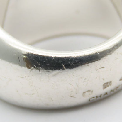 Chanel Ring / Ring 925 Silver Approx 17.6g Silver Accessories Logo Volume