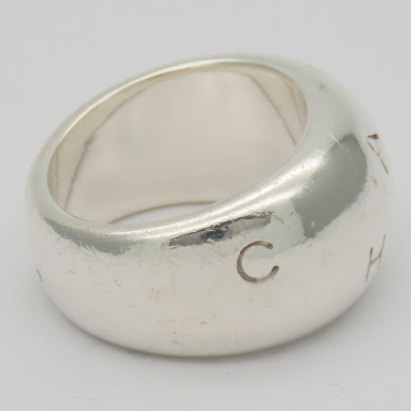 Chanel Ring / Ring 925 Silver Approx 17.6g Silver Accessories Logo Volume