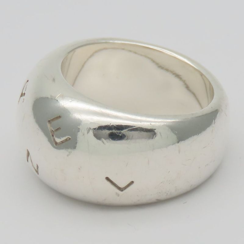 Chanel Ring / Ring 925 Silver Approx 17.6g Silver Accessories Logo Volume