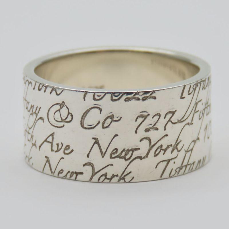 Tiffany & Co Ring / Ring Notes New York Silver 925 Approx 7.8g Silver Wide