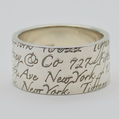 Tiffany & Co Ring / Ring Notes New York Silver 925 Approx 7.8g Silver Wide