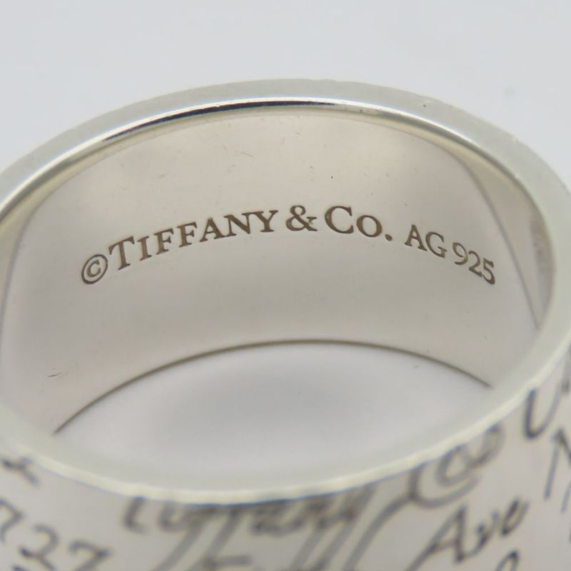 Tiffany & Co Ring / Ring Notes New York Silver 925 Approx 7.8g Silver Wide
