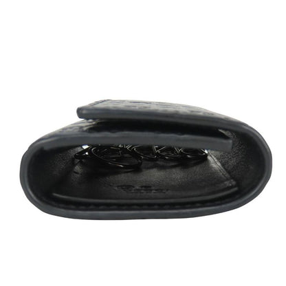 Gucci Key Case 150402 6-stacks Cima Leather Black Micro Guccissima Small