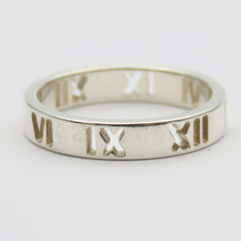 Tiffany & Co Ring / Ring Atlas Open Narrow 925 Silver Approx 1.97g Silver