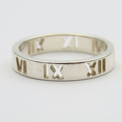 Tiffany & Co Ring / Ring Atlas Open Narrow 925 Silver Approx 1.97g Silver