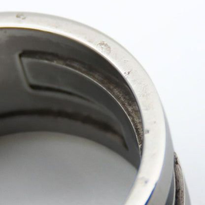 Hermes Ring - Ring Move Ash 56 Silver 925 Approx 7.8g Silver Black Accessories