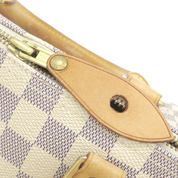 Louis Vuitton Handbag Speedy 30 Damier Azure Canvas Damier Azure Gold Hardware