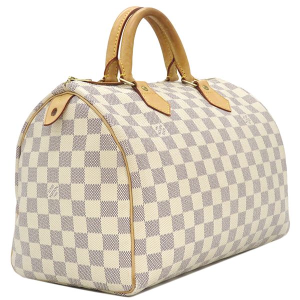 Louis Vuitton Handbag Speedy 30 Damier Azure Canvas Damier Azure Gold Hardware