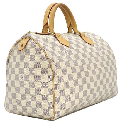 Louis Vuitton Handbag Speedy 30 Damier Azure Canvas Damier Azure Gold Hardware