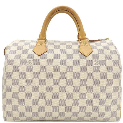 Louis Vuitton Handbag Speedy 30 Damier Azure Canvas Damier Azure Gold Hardware