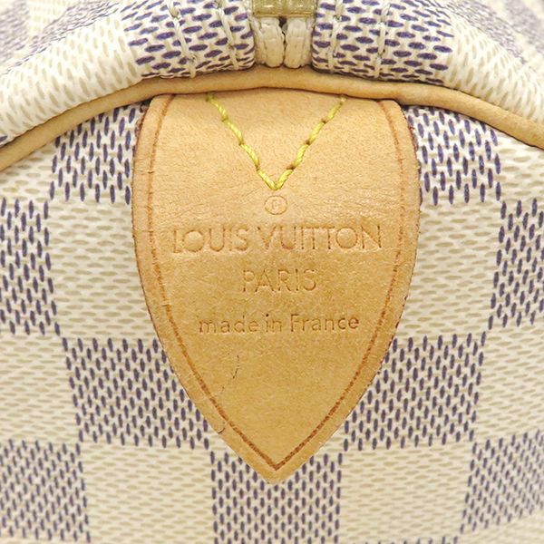 Louis Vuitton Handbag Speedy 30 Damier Azure Canvas Damier Azure Gold Hardware