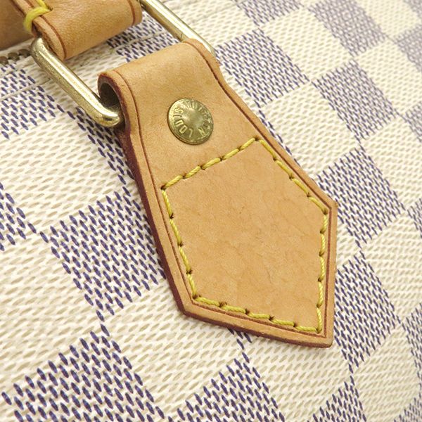 Louis Vuitton Handbag Speedy 30 Damier Azure Canvas Damier Azure Gold Hardware