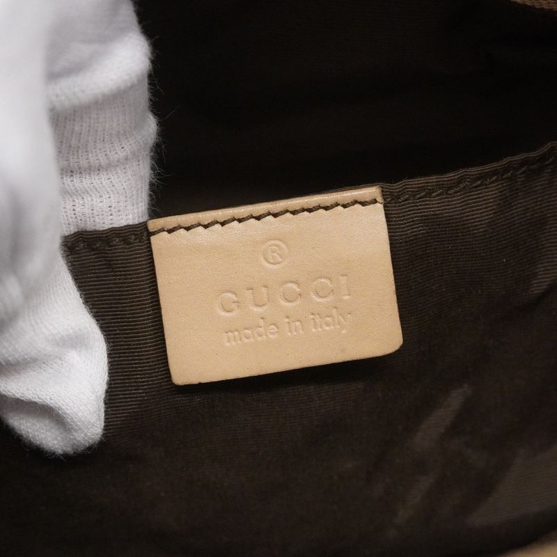Gucci Shoulder Bag GG Canvas/bamboo 92708 Canvas Light Brown Gold Hardware Women