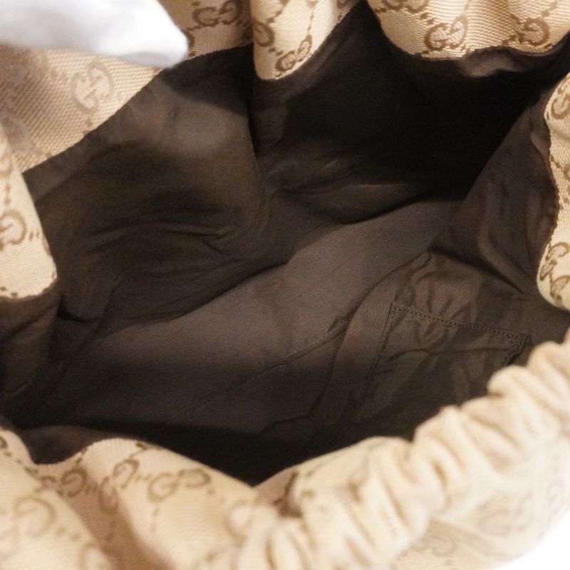 Gucci Shoulder Bag GG Canvas/bamboo 92708 Canvas Light Brown Gold Hardware Women