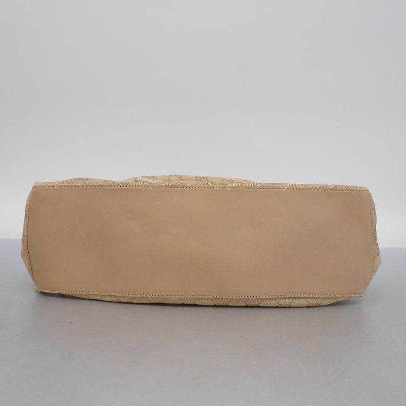 Gucci Shoulder Bag GG Canvas/bamboo 92708 Canvas Light Brown Gold Hardware Women
