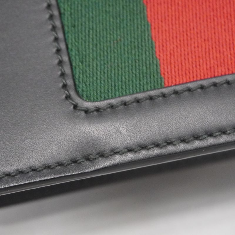 Gucci Shoulder Bag Sherry Line Sylvie 431666 Leather Navy Gold Hardware Women