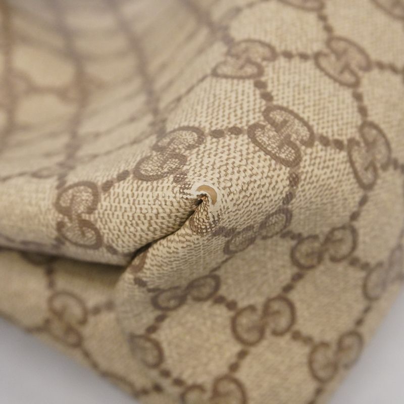 Gucci Tote Bag GG Supreme/sherry Line 123 02 091 PVC Brown Gold Hardware Women