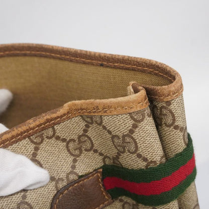 Gucci Tote Bag GG Supreme/sherry Line 123 02 091 PVC Brown Gold Hardware Women