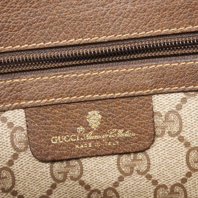 Gucci Tote Bag GG Supreme/sherry Line 123 02 091 PVC Brown Gold Hardware Women