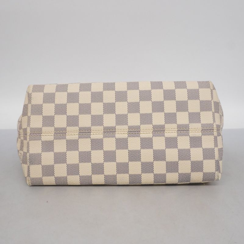 Louis Vuitton Tote Bag Damier Azure Jena PM N44039 White Women's