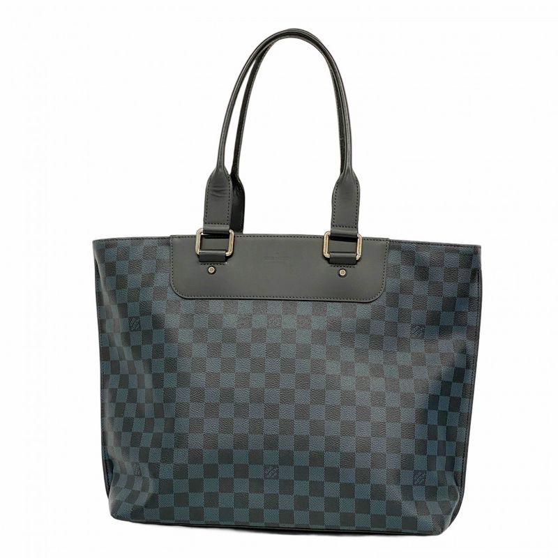 Louis Vuitton Tote Bag Damier Cobalt Cabas Voyage N41397 Navy Black Men's